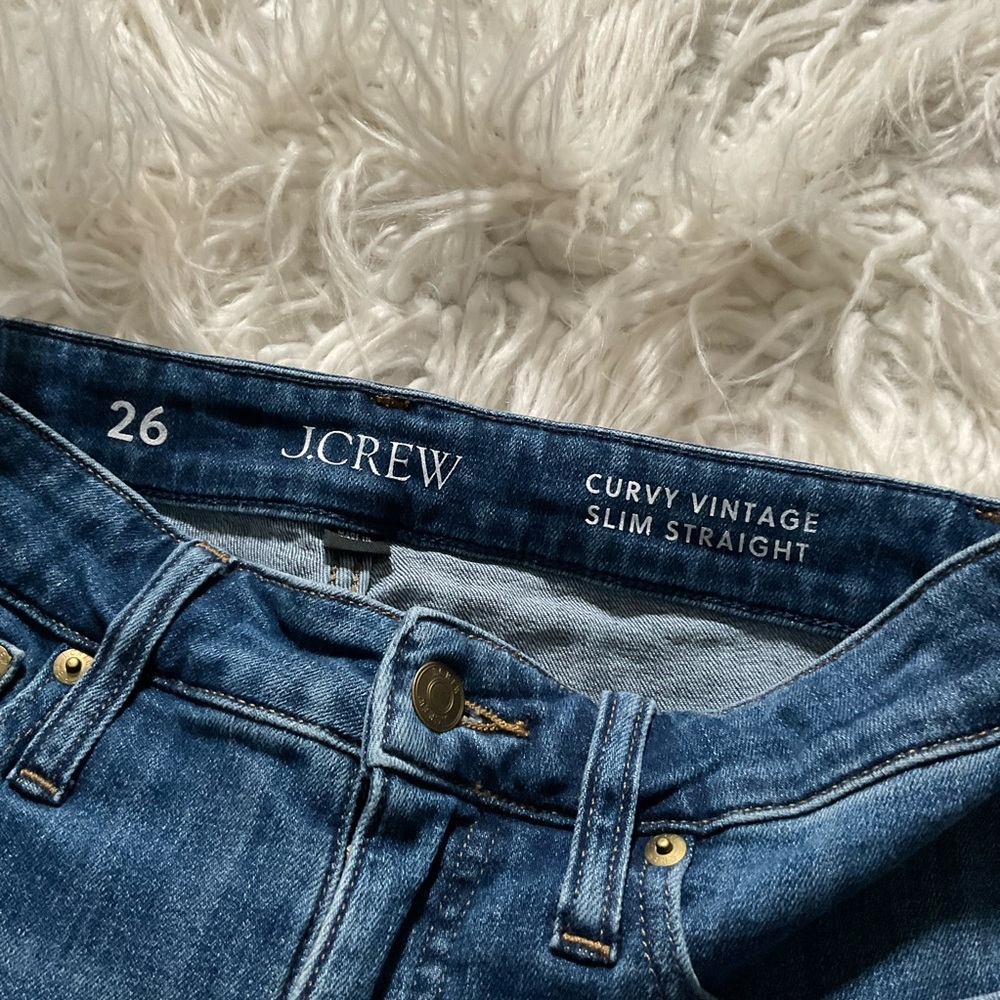 J Crew‎ Curvy Vintage Straight Jean In Wakeman Wash - Picture 3 of 5